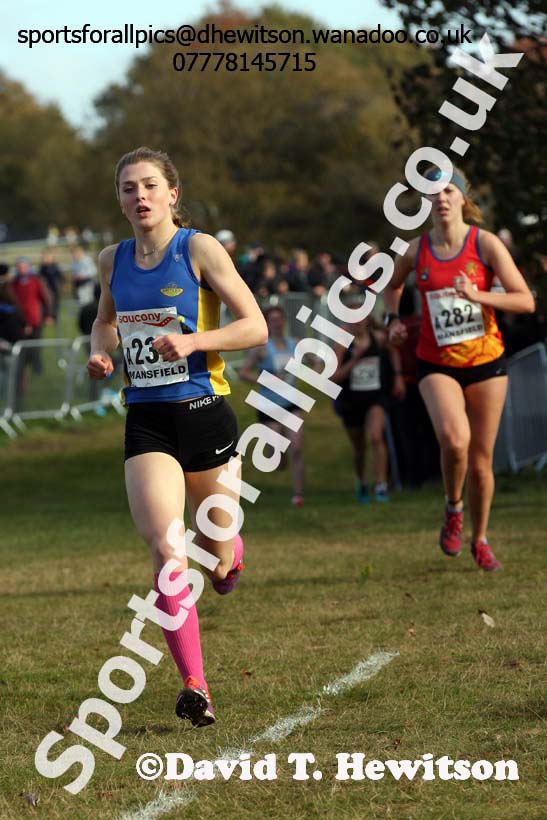 Junior women, 2016 National Cross Cpuntry Relays, Berry Hill Park, Mansfield. Photo: David T. Hewitson/Sports for All Pics
